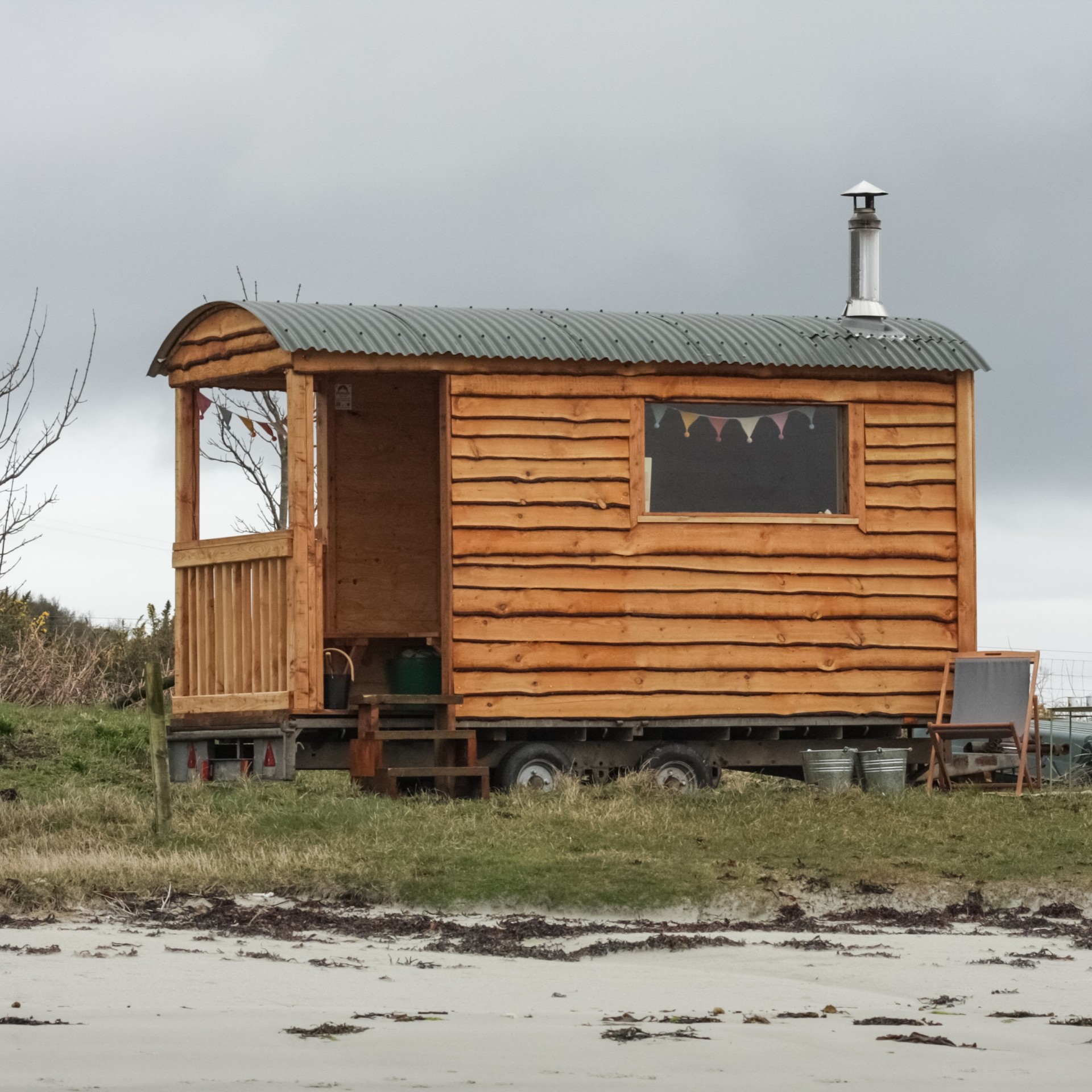 Coastal wooden sauna
