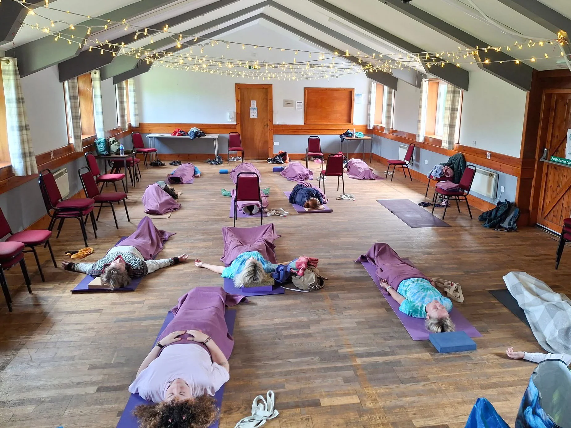 Yoga meditation at Gigha Village Hall